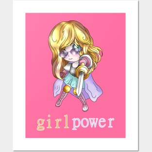 girl power chibi paladin Posters and Art
